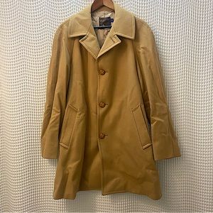 Pendleton Vintage Camel Wool Pea Coat Jacket